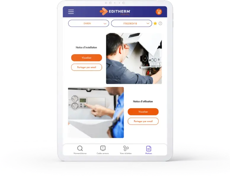 Vues éclatées Editherm Mobility